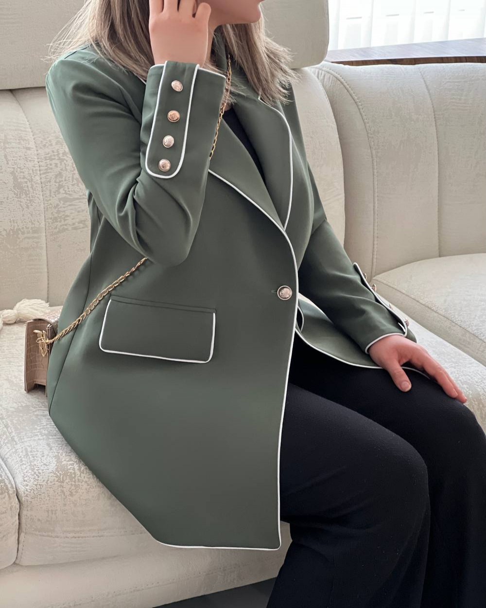 کت زنانه شیک مغزی دوزی شده