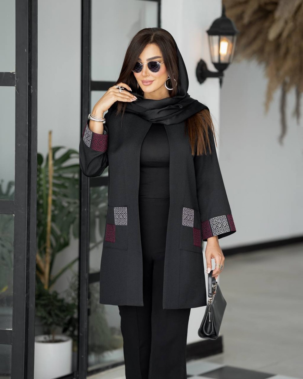 مانتو زنانه  گلدوزی شده مدل نلین