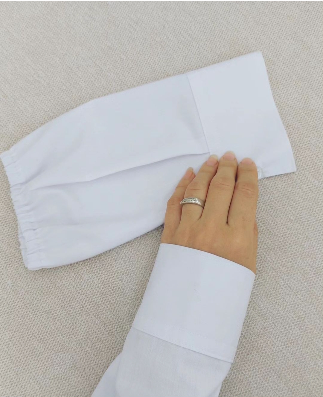 آستینک نخی زنانه مشکی و سفید