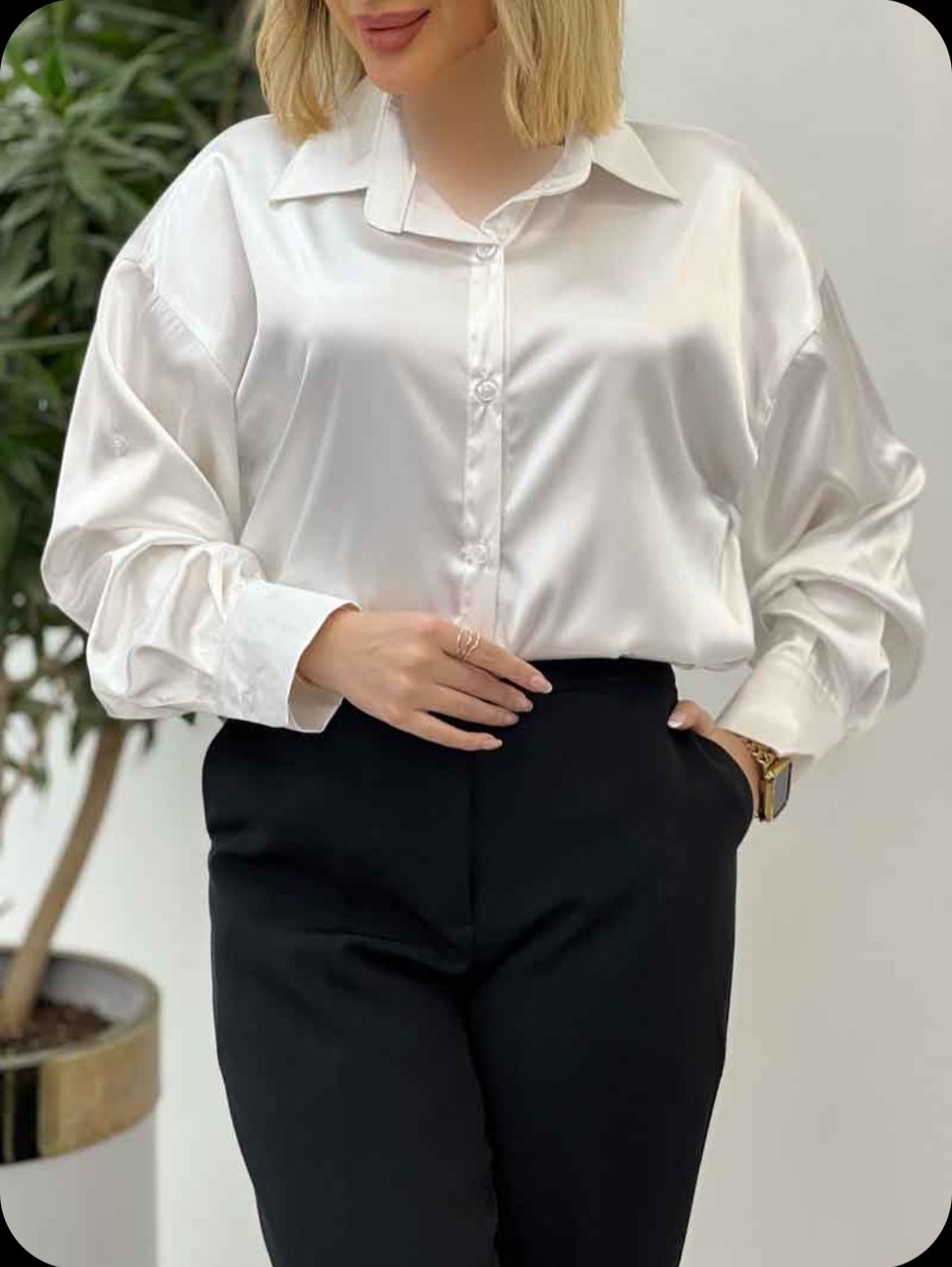 شومیز  مجلسی ساتن ابریشم زنانه