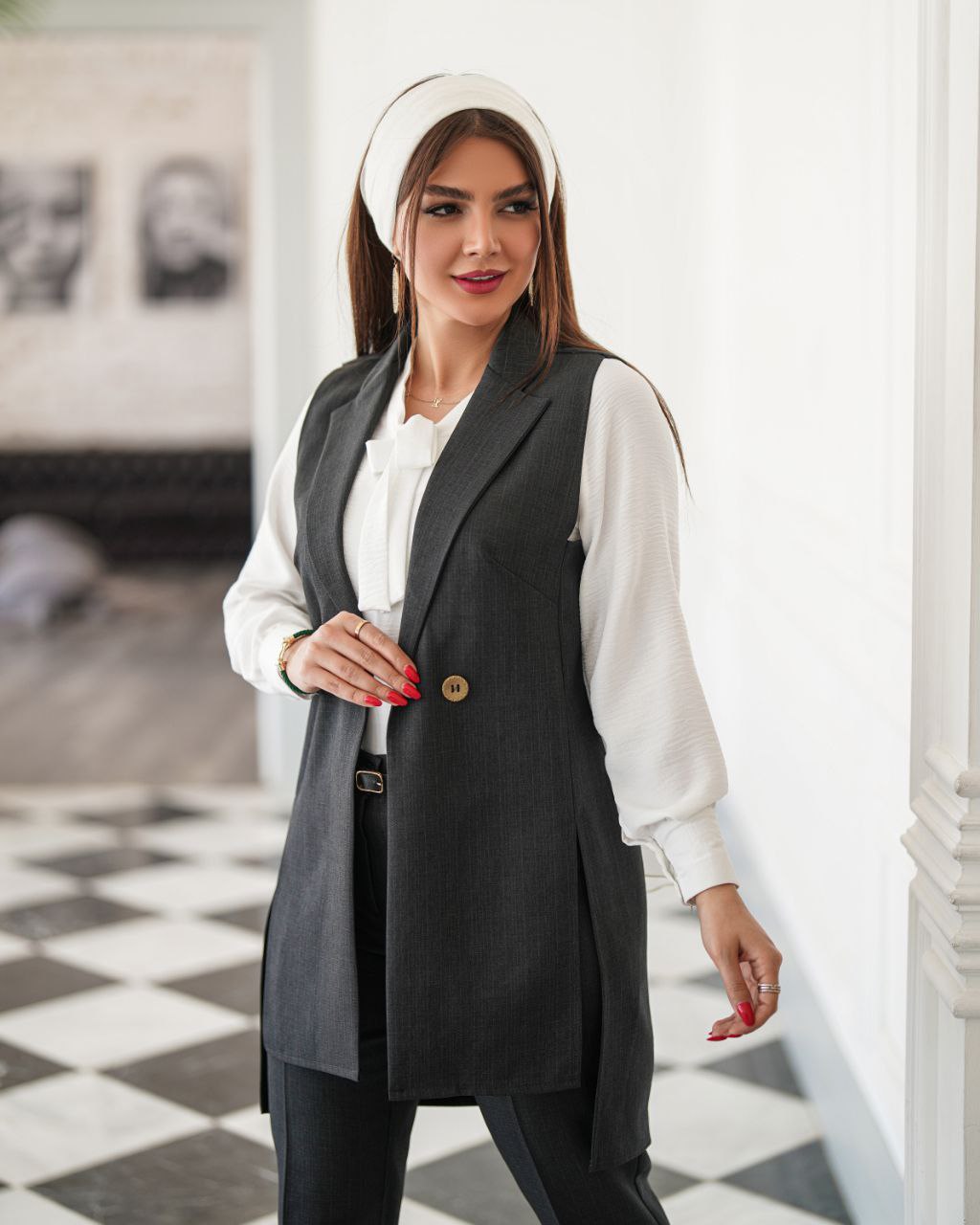 ست سه تیکه وست شلوار با شومیز