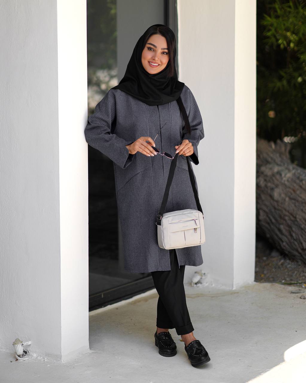 مانتو زنانه ترکیبی قزن دار مدل تلما