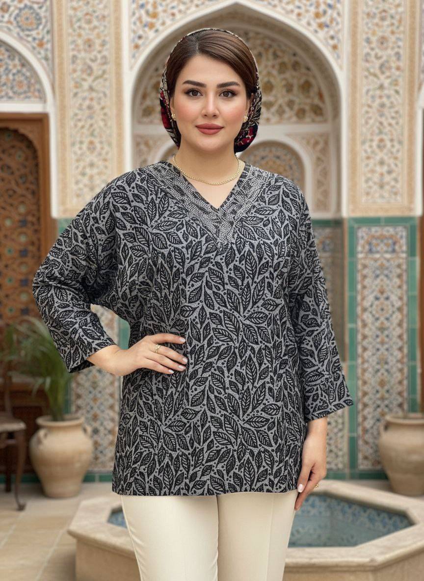 شومیز نگین دار کیمونو مدل تابان