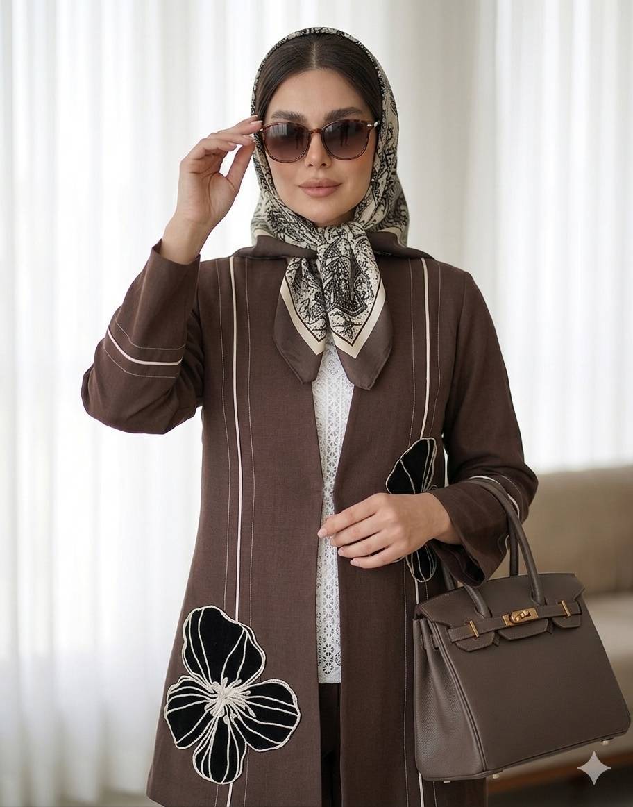 مانتو زنانه شیک تیکه دوزی مدل هرمس