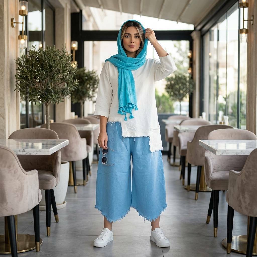 مانتو تک زنانه الیاف طبیعی