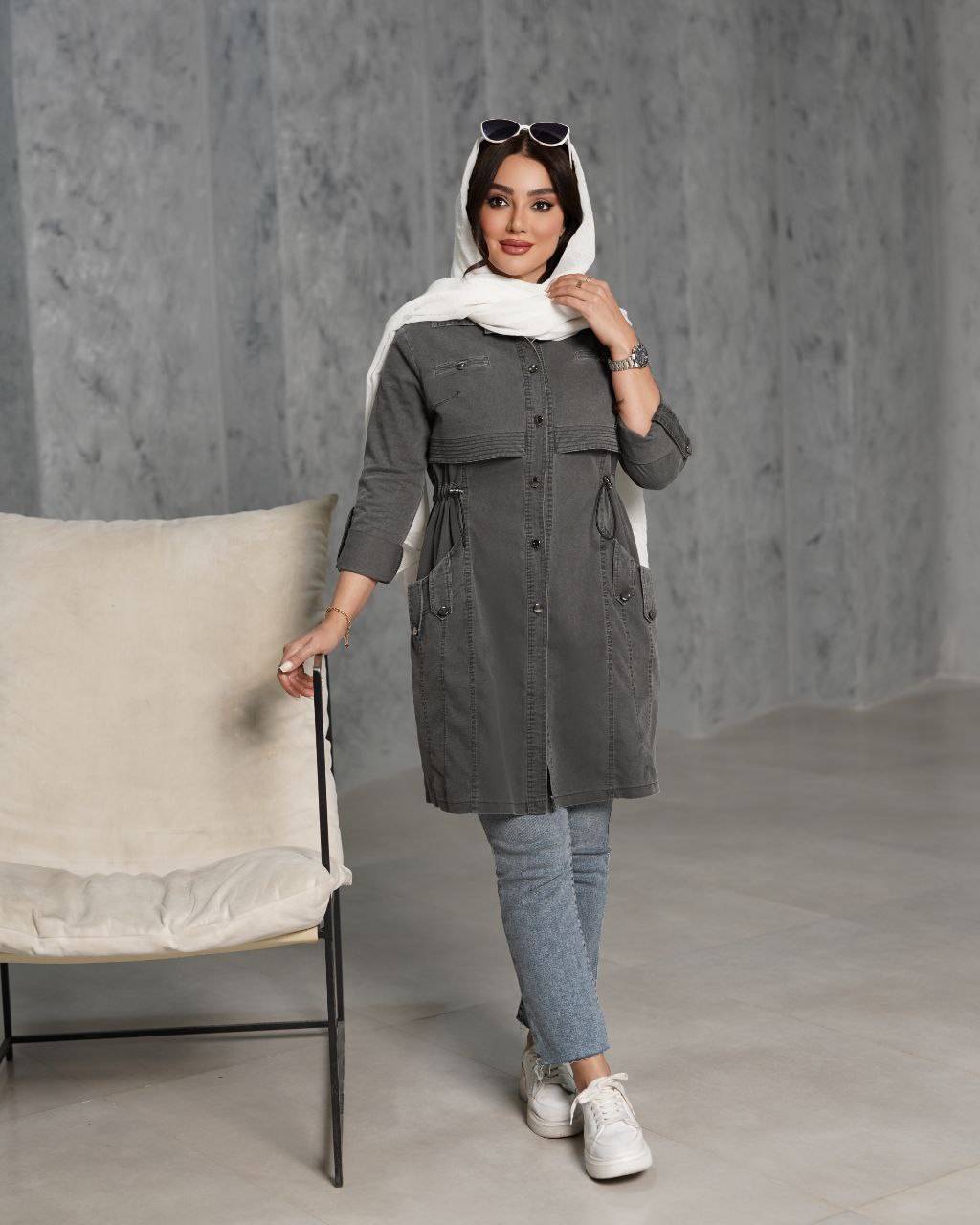 مانتو کتان زنانه مدل شیدا