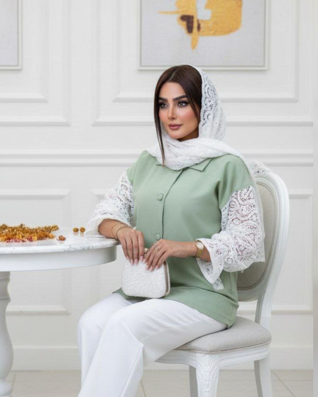 شومیز لینن زنانه مدل درنا