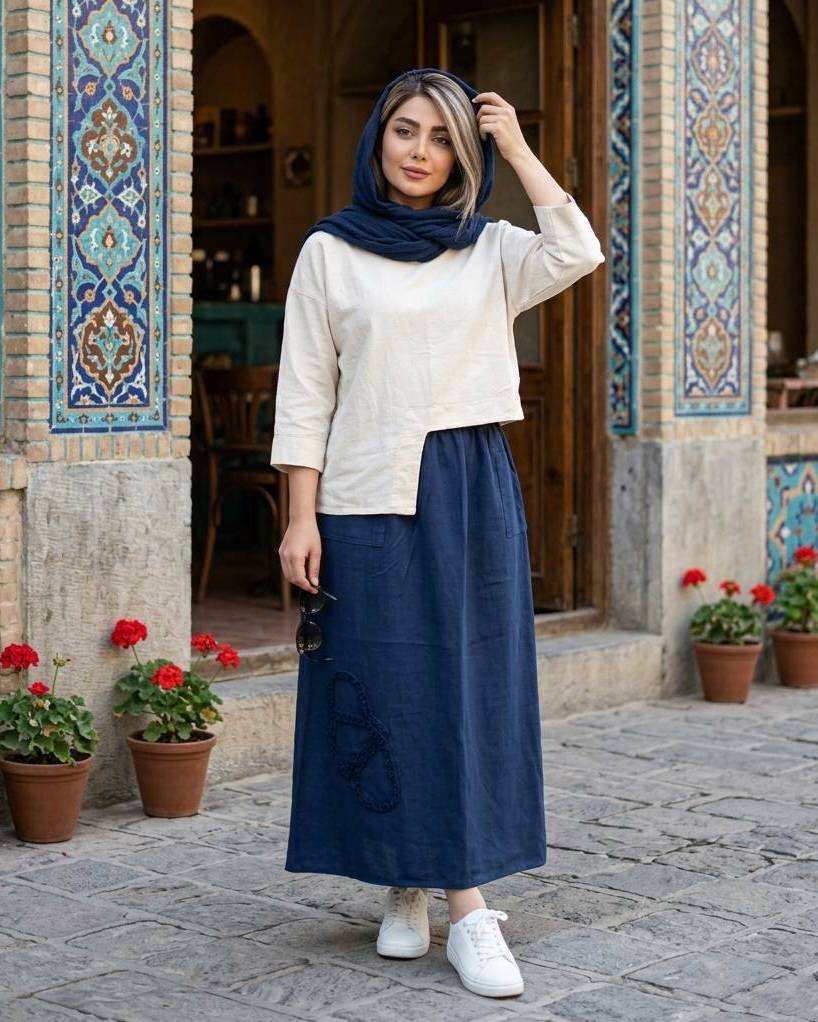 شومیز زنانه الیاف طبیعی