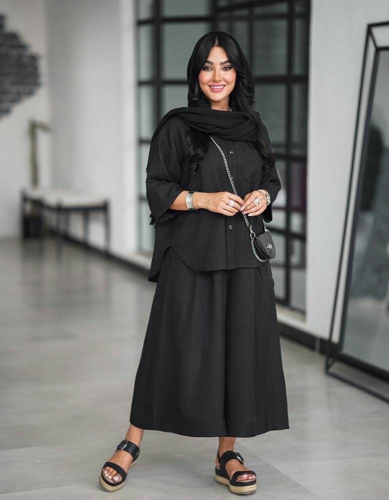 ست شومیز دامن شلواری زنانه مدل ژینوس