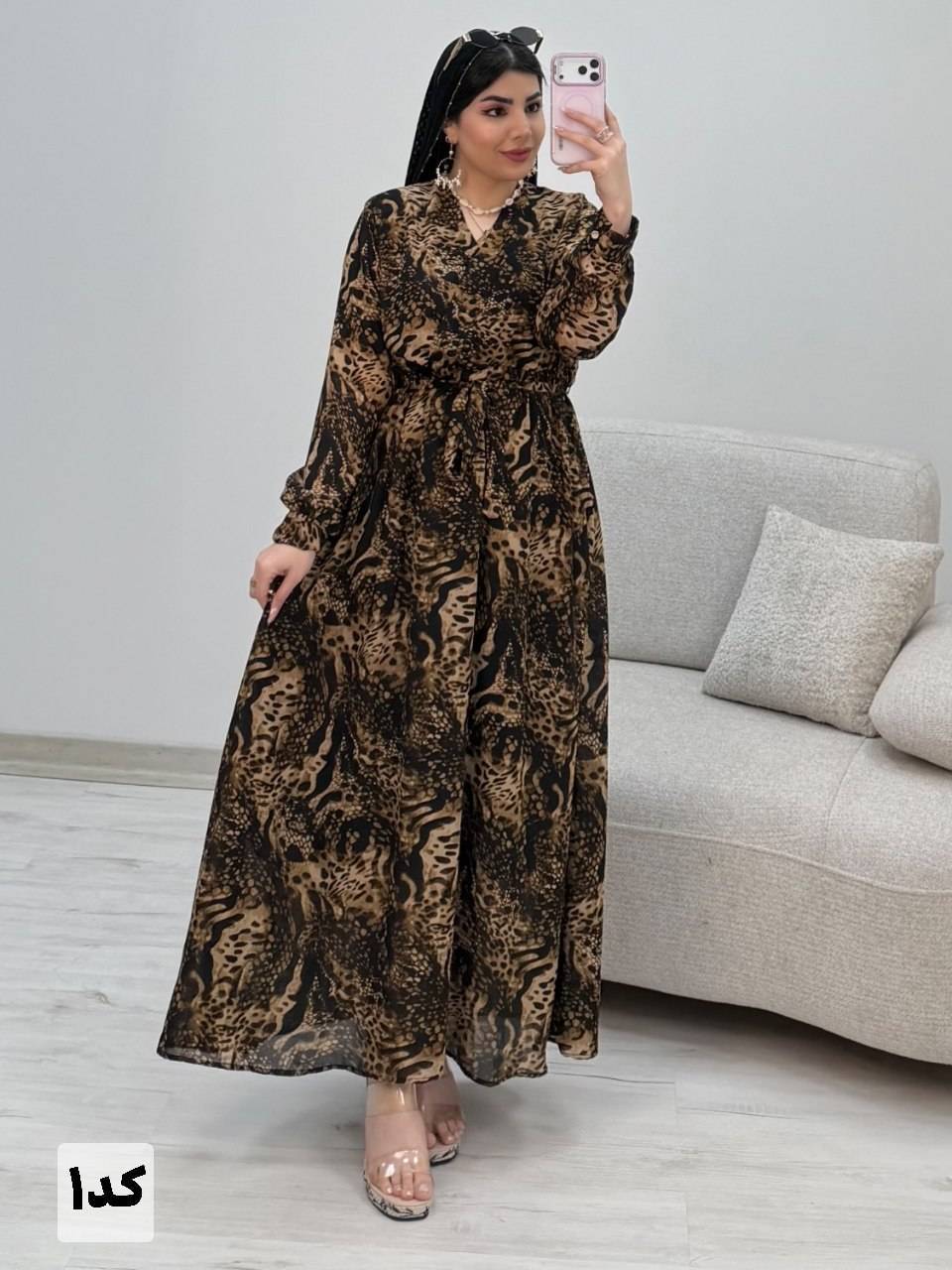 پیراهن ساحلی زنانه حریر دلمار