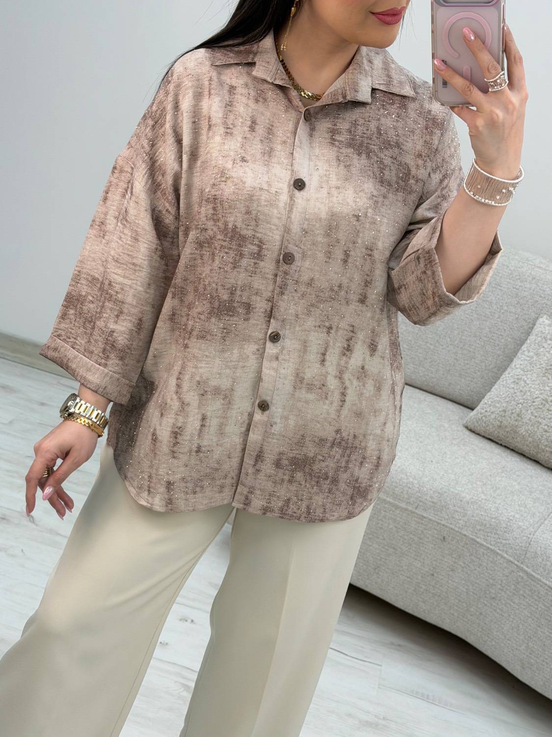 شومیز گازوئیلی زنانه مدل حدیث