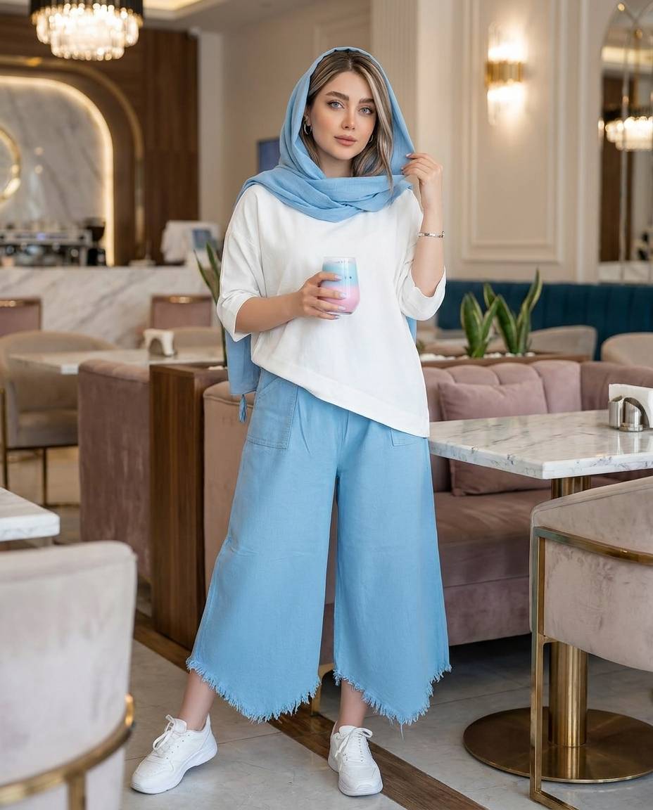 شلوار زنانه الیاف طبیعی