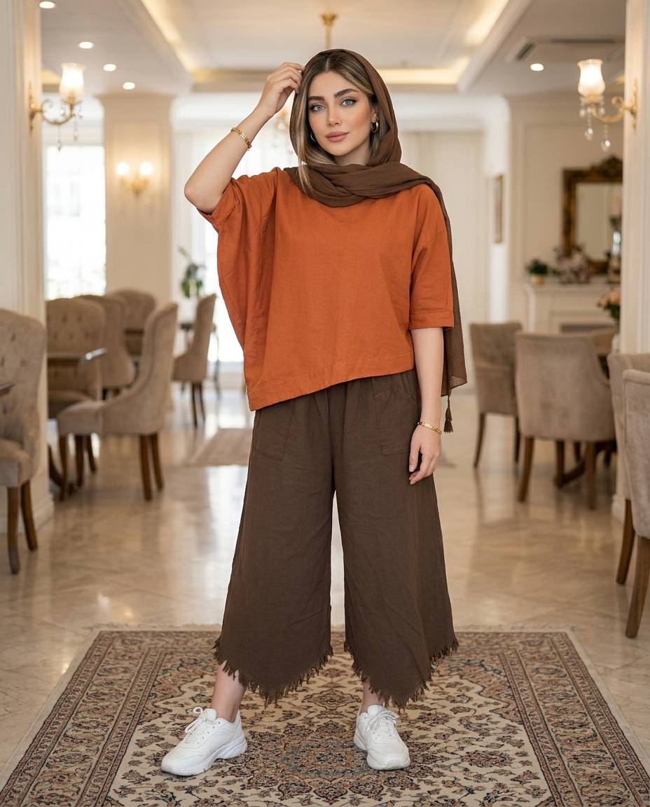 شومیز زنانه الیاف طبیعی