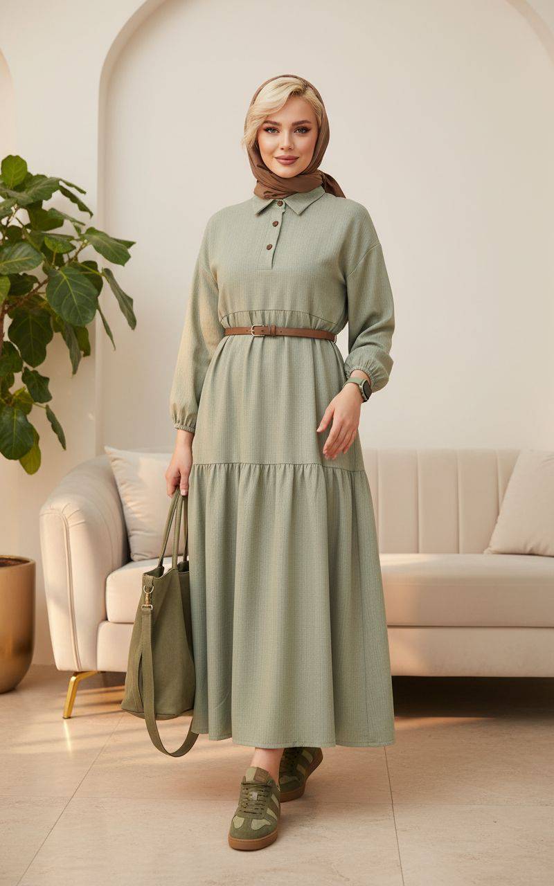 پیراهن مانتویی زنانه مدل شادی