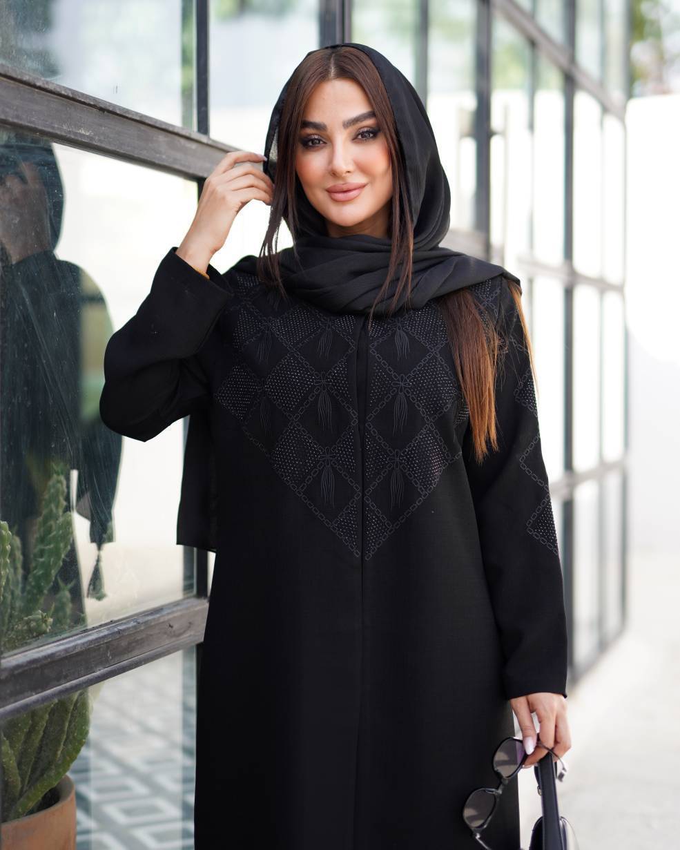 مانتو زنانه گلدوزی مدل پاپیون