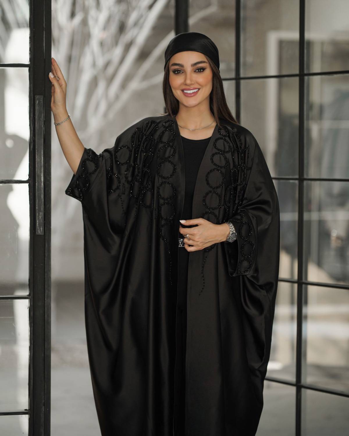 عبا زنانه با طرح دایره
