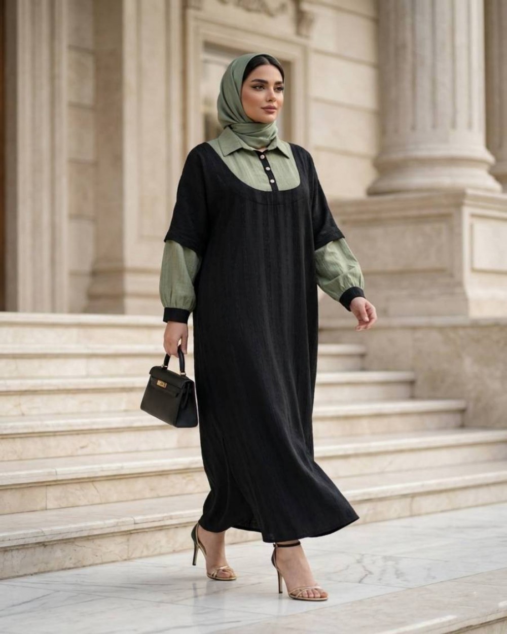 کفتان بلند زنانه مدل ریما
