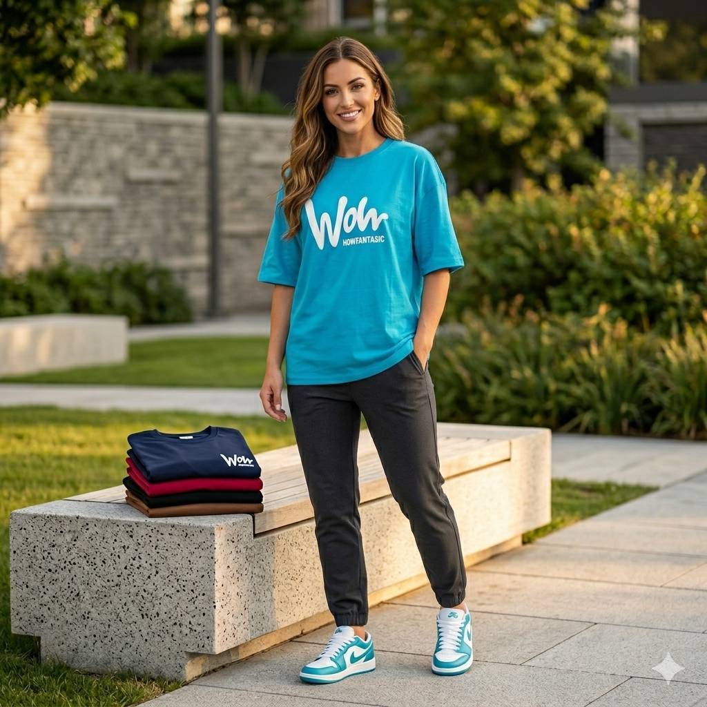 تیشرت اور لانگ طرح Wow