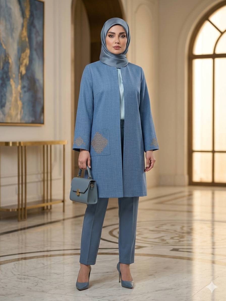 مانتو گلدوزی شده زنانه