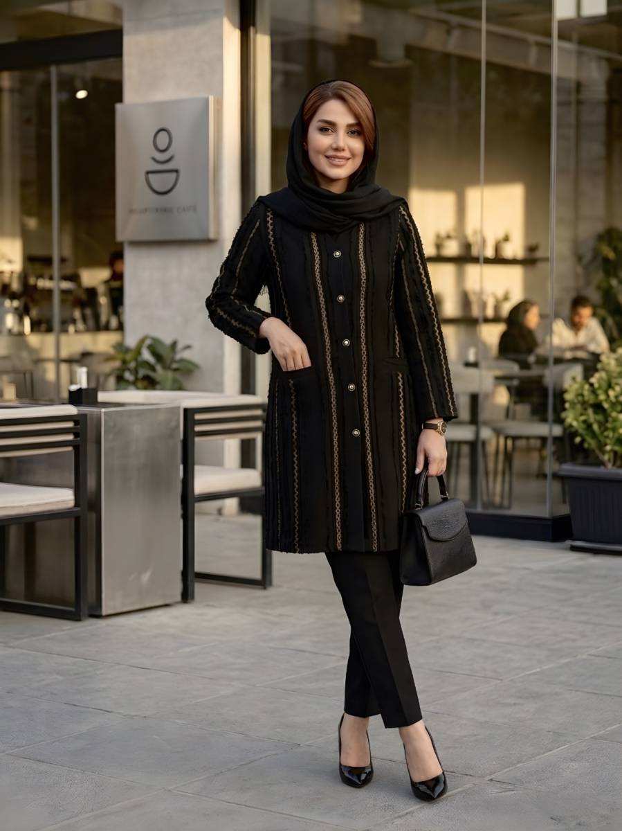مانتو ژاکارد مجلسی زنانه
