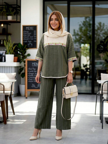 پانچ و شلوار زنانه با خرجکار هندی