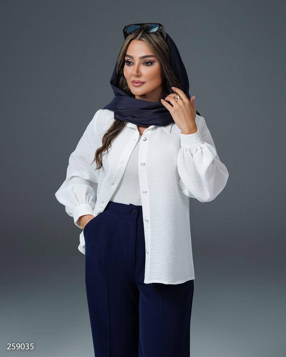 شومیز لینن زنانه مدل آیدینا
