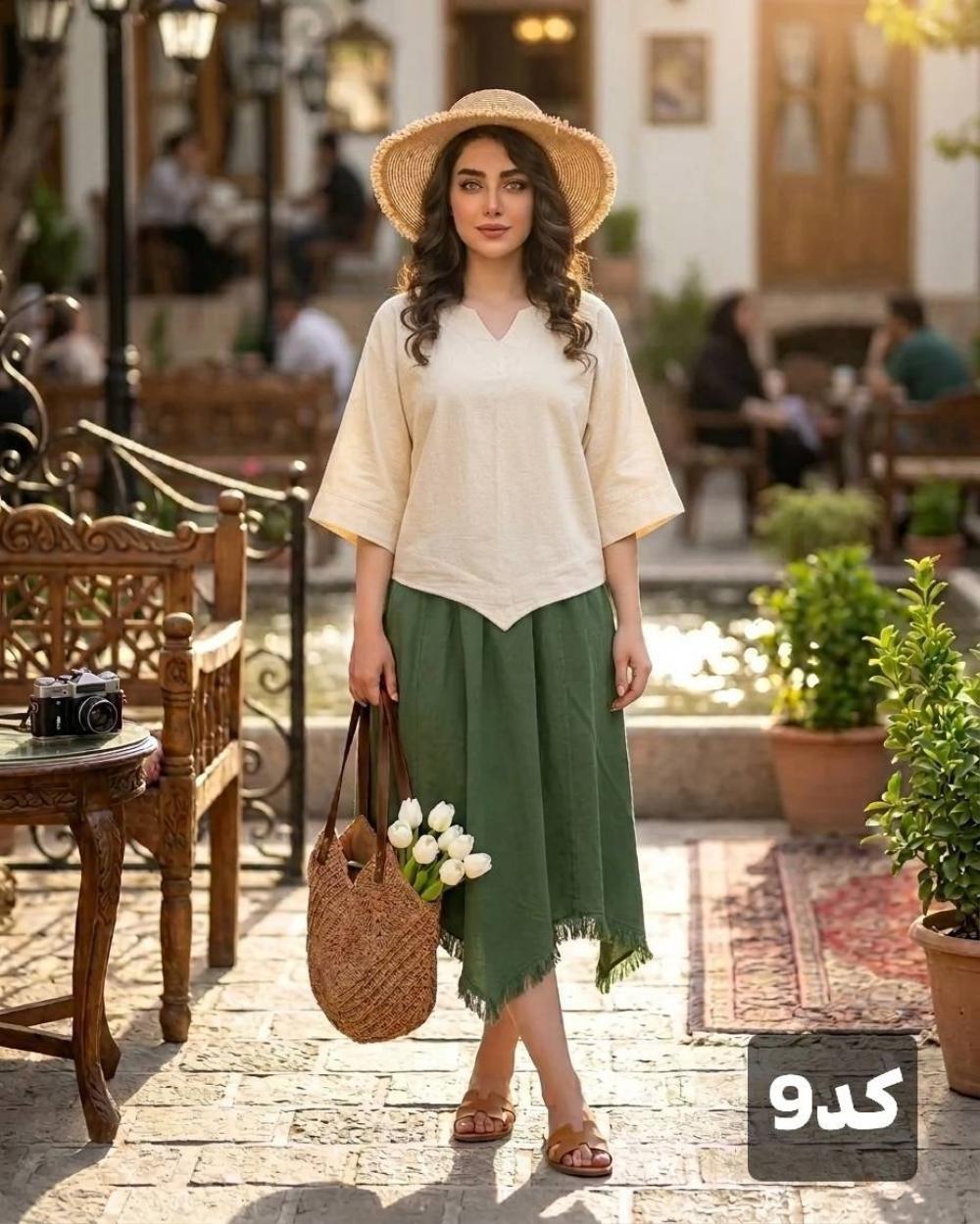 ست دو تیکه شومیز و دامن زنانه