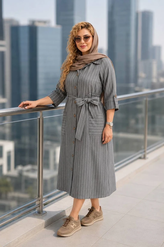 مانتو بلند زنانه شانتون دیپلمات مدل ماهور