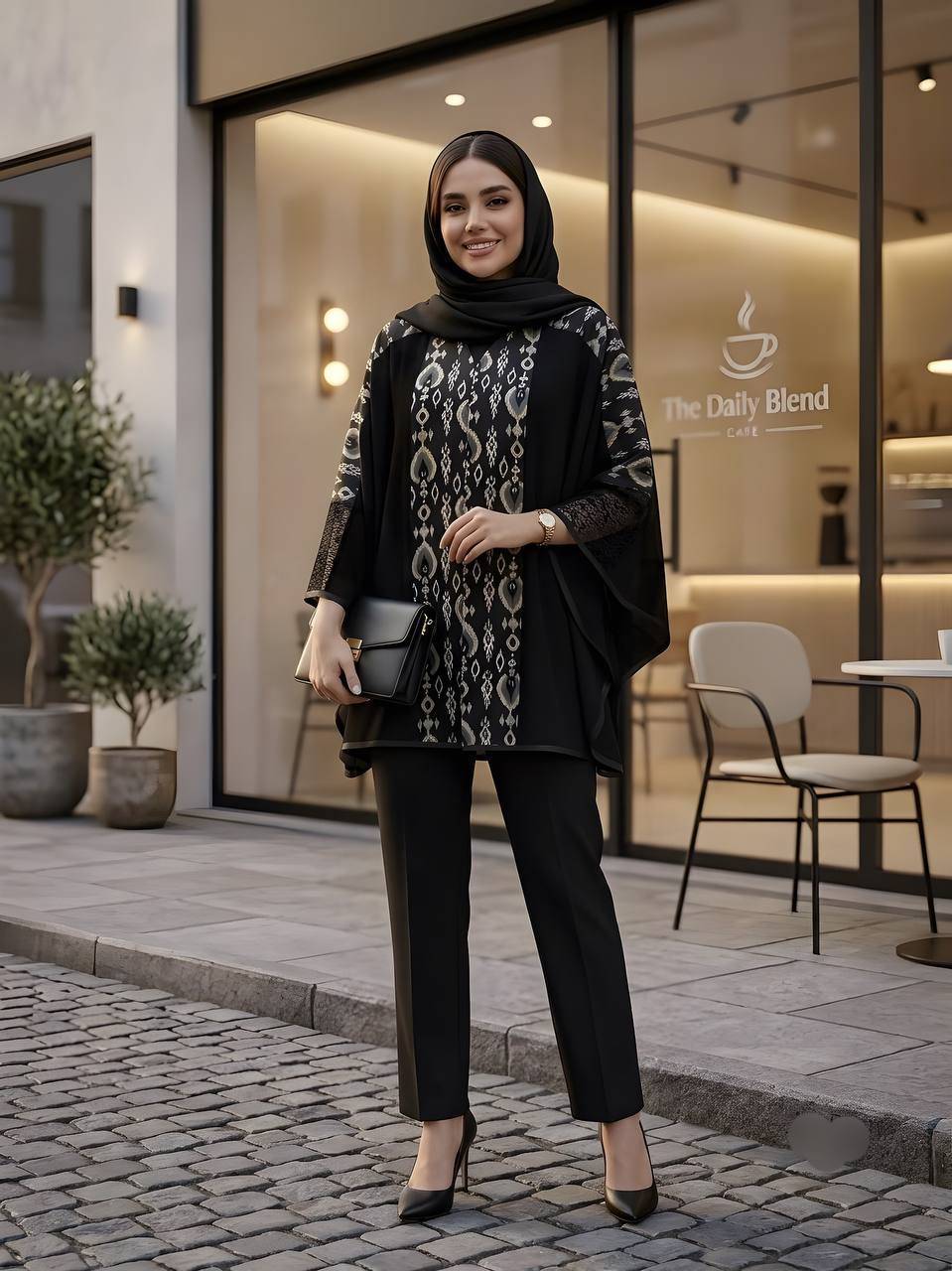 مانتو آزاد پانچی زنانه مدل ترمه