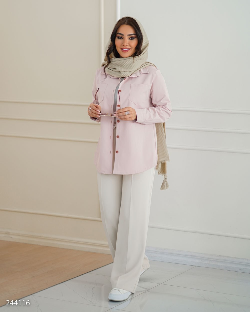 شومیز کتان زنانه مدل نارینا