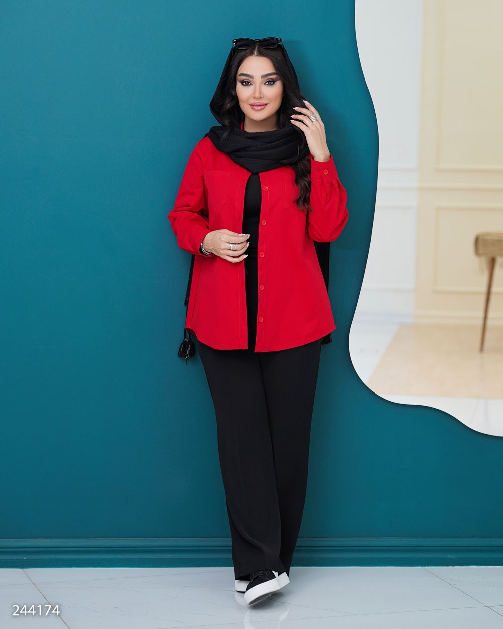 شومیز کتان زنانه مدل نارینا