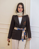 کت زنانه کمربند هرمس مدل نیلرام