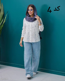 شومیز لینن دبل فیس زنانه مدل پارساتا