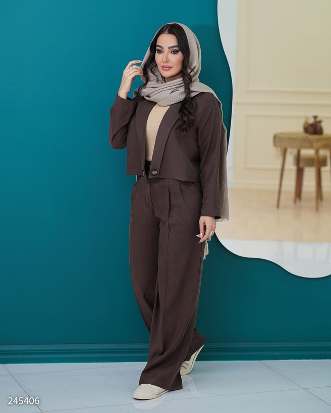 کراپ کت و شلوار زنانه مدل آدیشا