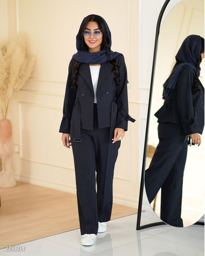 کراپ و شلوار دیپلمات زنانه مدل فهامه