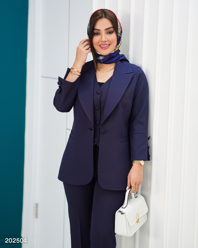 کت و شلوار وژیله زنانه مدل نازنین