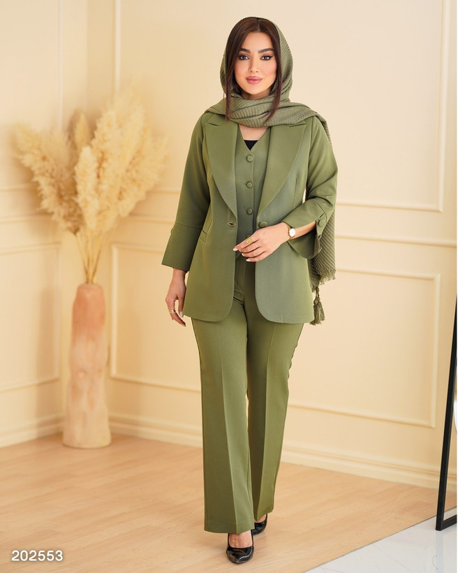 کت و شلوار وژیله زنانه مدل نازنین