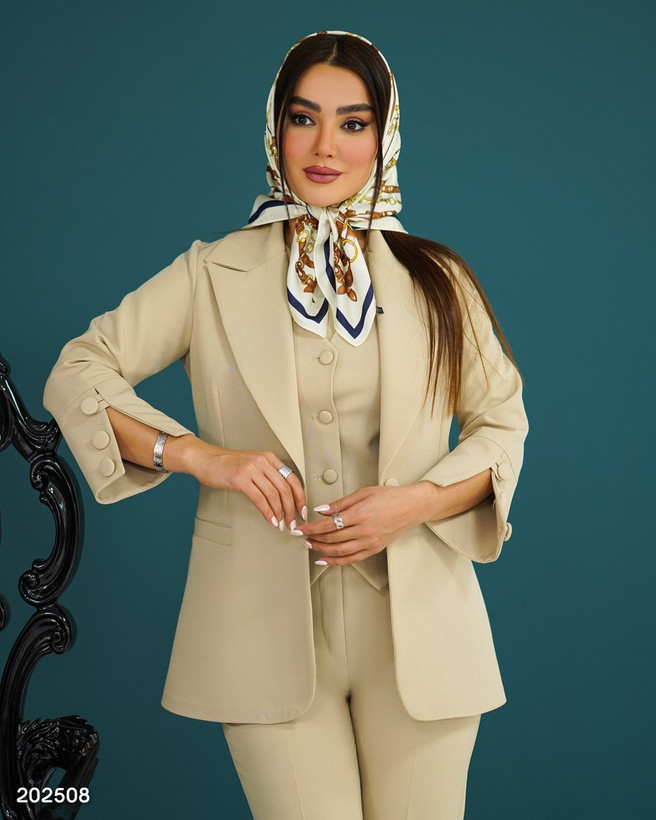 کت و شلوار وژیله زنانه مدل نازنین