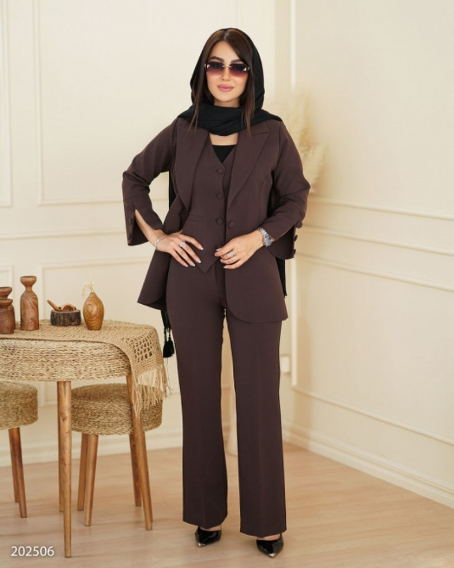 کت و شلوار وژیله زنانه مدل نازنین