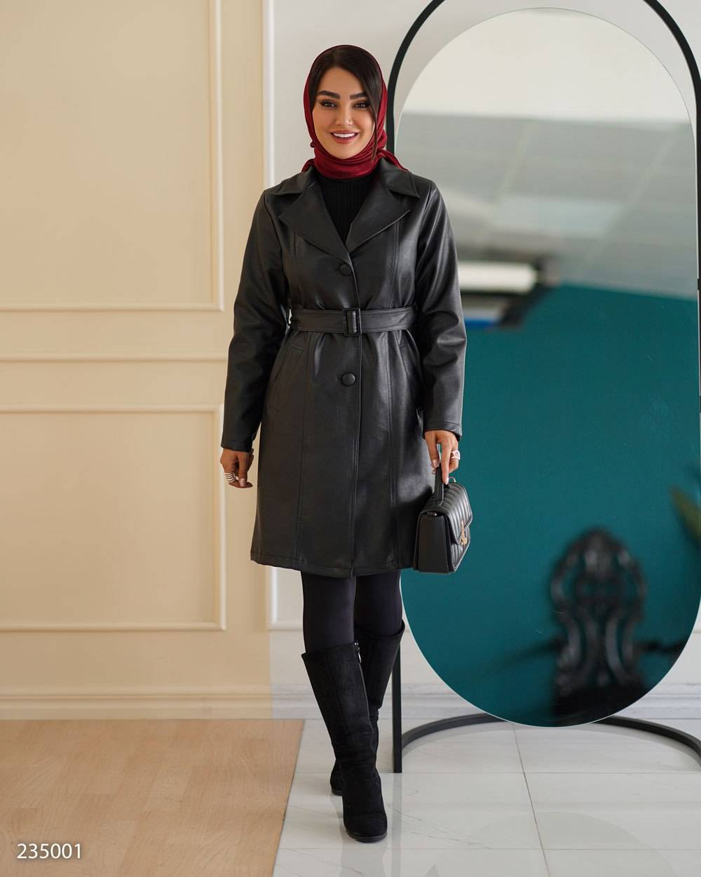 پالتو چرم زنانه مدل هرمینا