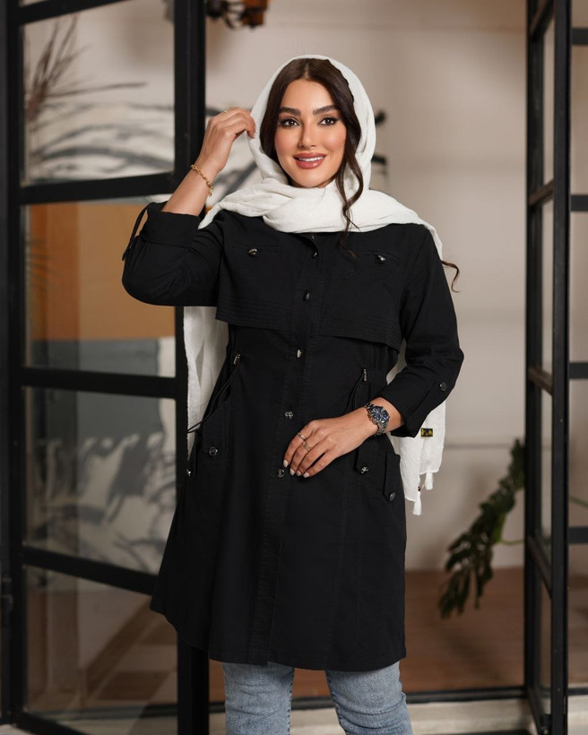 مانتو کتان کاغذی درجه یک مدل شیدا