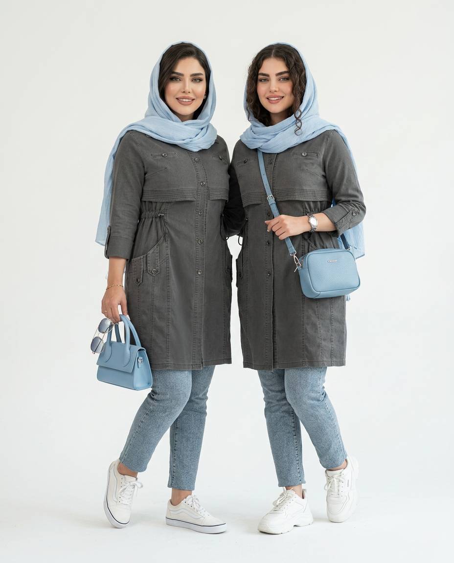 مانتو کتان کاغذی درجه یک مدل شیدا