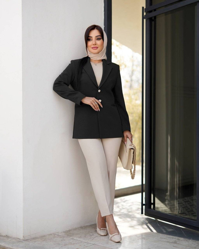 کت کرپ بزیاق زنانه مدل هلیا
