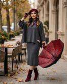 سارافن و رویه بغل گوشواره دار مدل مروارید