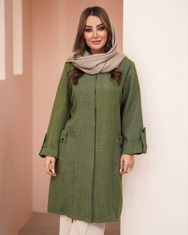 مانتو یقه هفت زنانه مدل مهرو