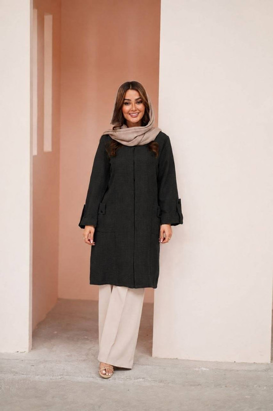 مانتو یقه هفت زنانه مدل مهرو