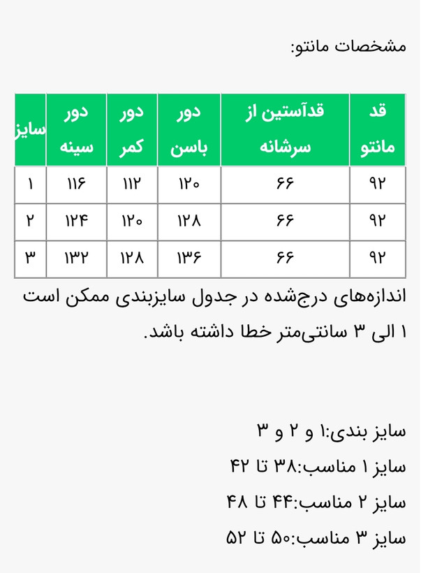 مانتو مدل فاریا