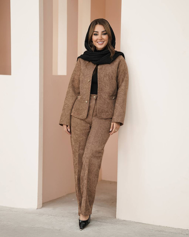 کت شلوار مخمل زنانه مدل ستاره