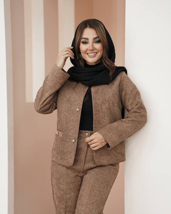 کت شلوار مخمل زنانه مدل ستاره