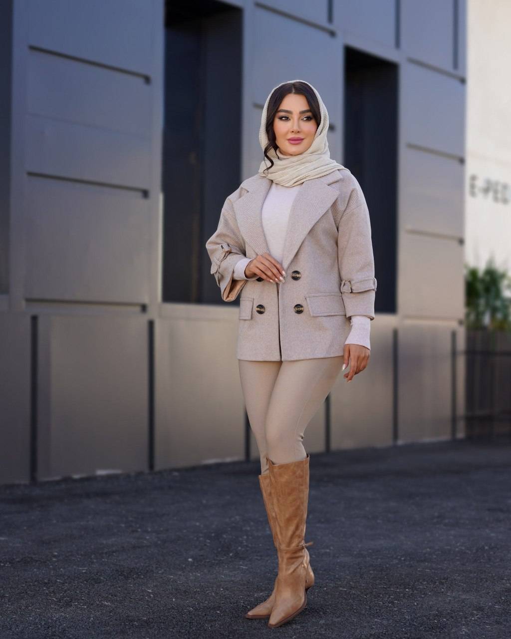 پالتو کتی یقه انگلیسی مدل آرنیا